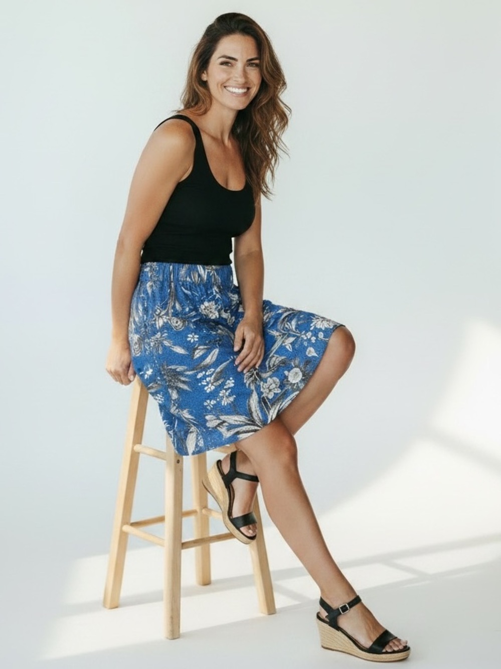 J. Crew Pull-on skirt in Ratti® tropical toile linen